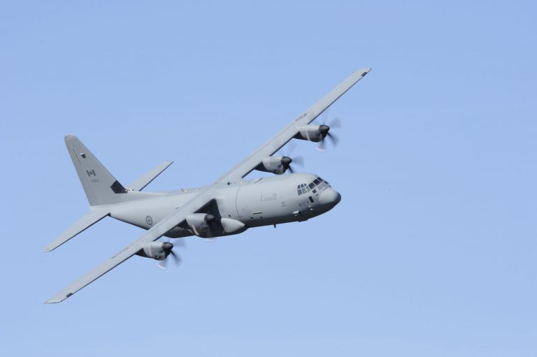 CC-130J Hercules Flying Over Cornwall on Canada Day