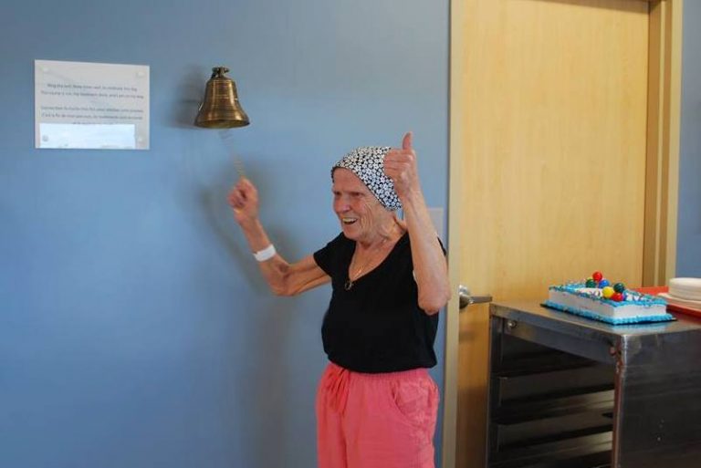 First patient rings Chemo Bell of hope at Cornwall Community Hospital