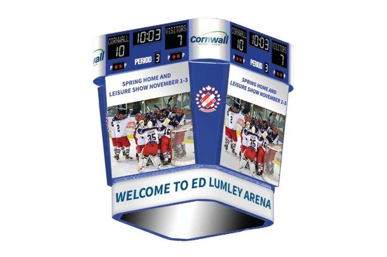 New Scoreboard being installed at the Cornwall Civic Complex