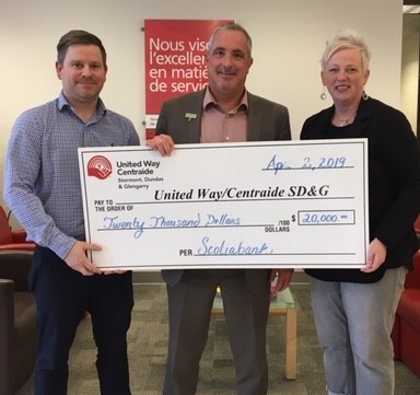 United Way receives funds from Scotiabank and the Canadian Royal Legion