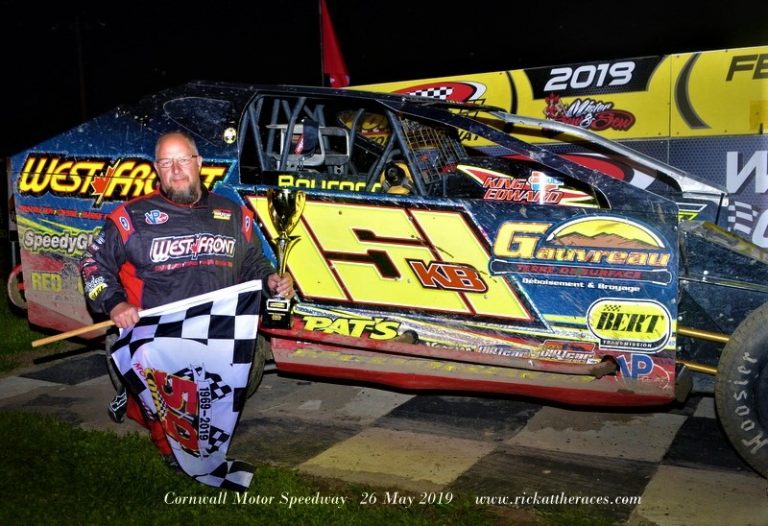 Brian McDonald wins at Cornwall Motor Speedway!