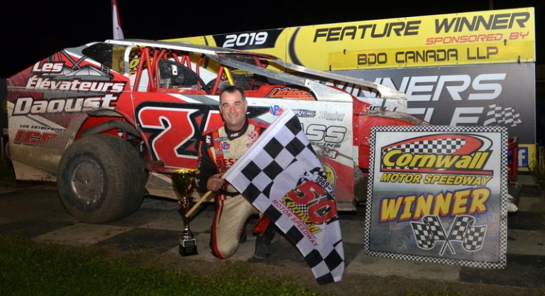 Mario Clair rockets to the win at Cornwall Motor Speedway!
