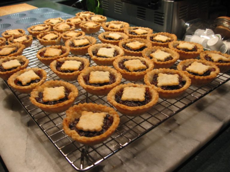 A new snack for entertaining and some mincemeat tarts with homemade pie crust.