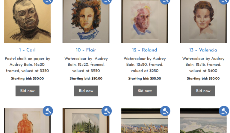 Alan and Audrey Bain artwork – on-line auction to benefit local charities