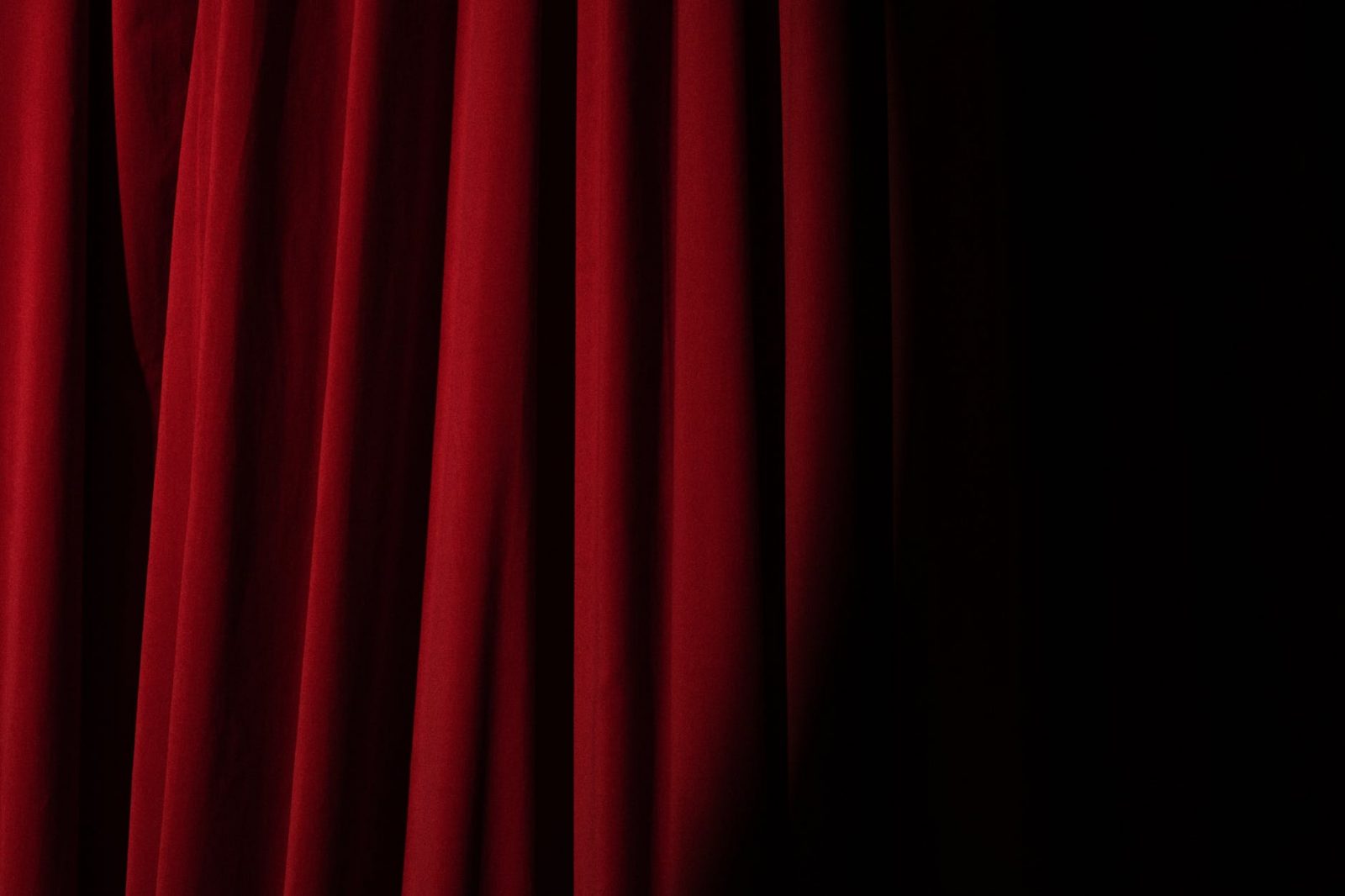 spotlight on a red curtain