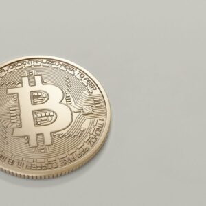 round gold colored bitcoin