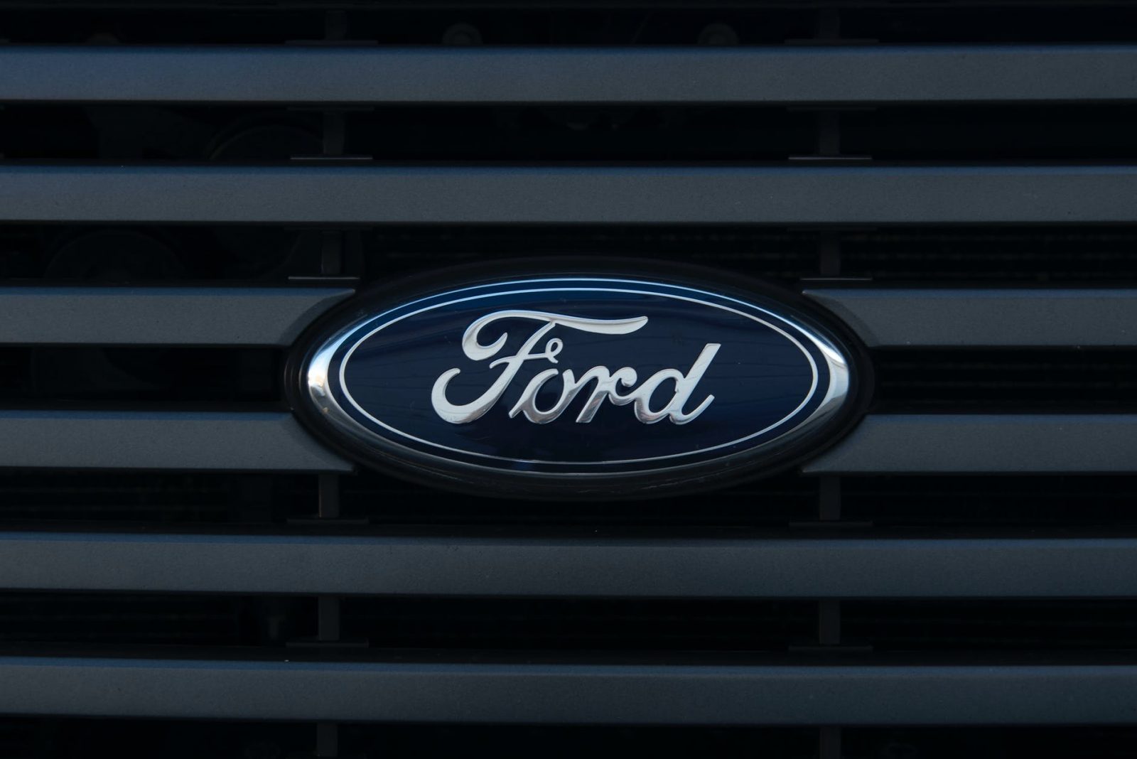 black and silver ford logo