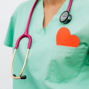 person wearing blue and black stethoscope