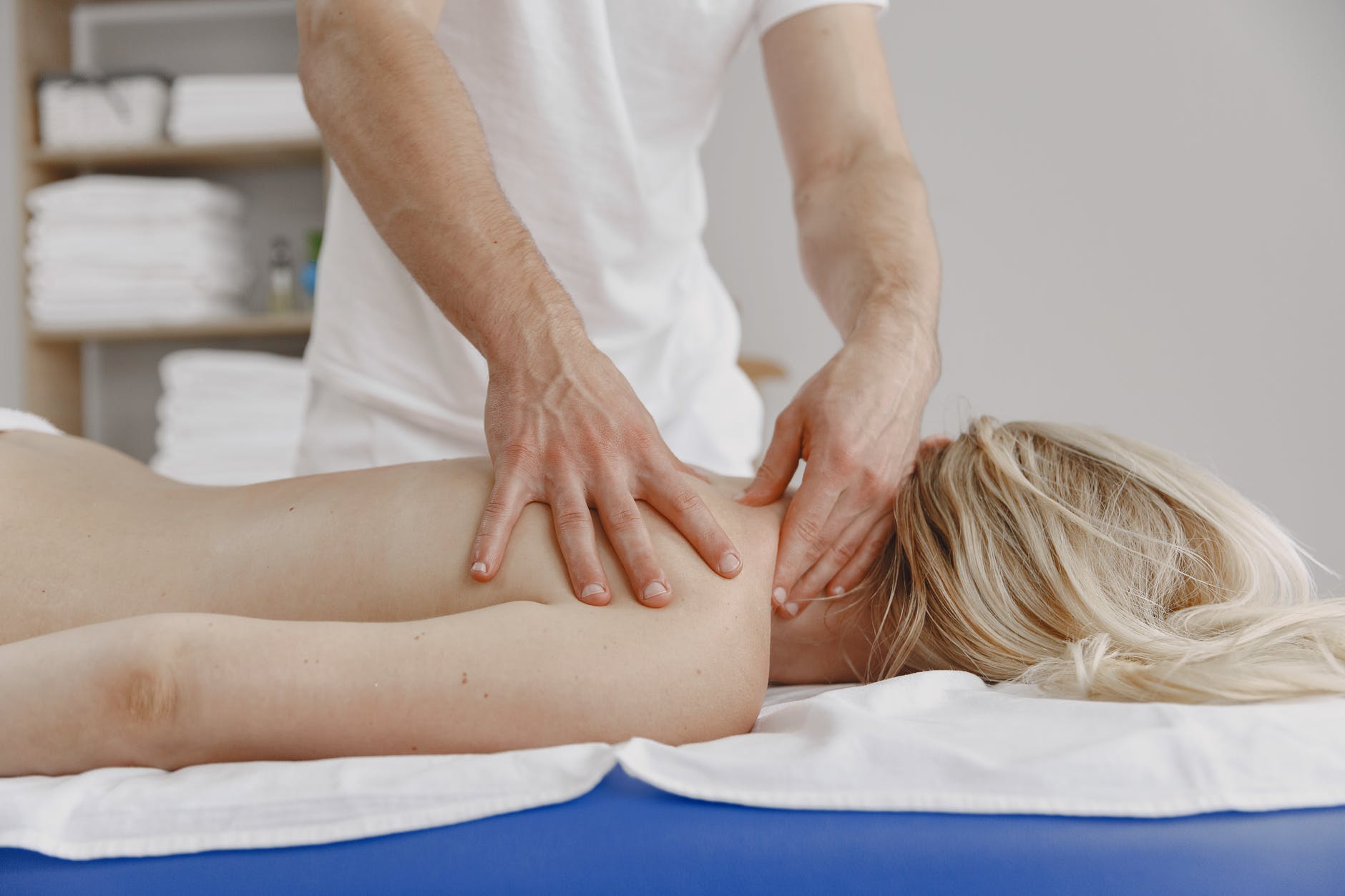 a woman having a massage