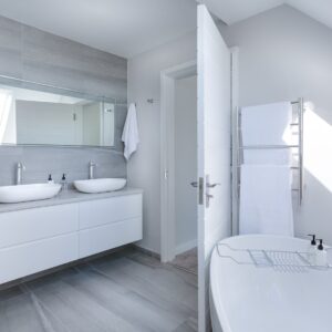 white bathroom interior