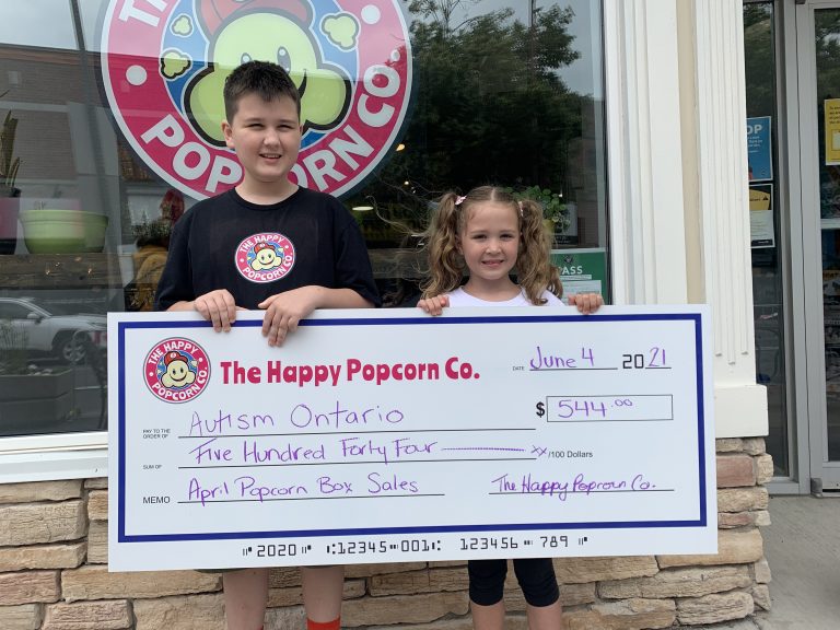 THE HAPPY POPCORN CO. MAKES CASH DONATION TO VARIOUS CHARITIES