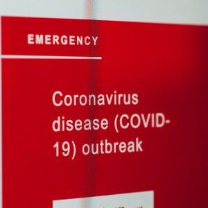 coronavirus news on screen