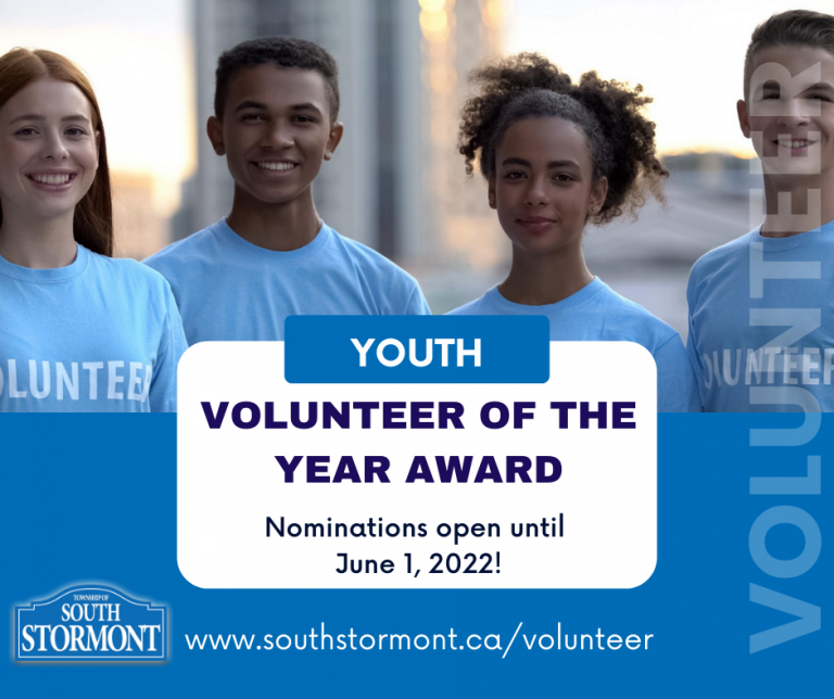 Township of South Stormont Seeking Nominations for Youth Volunteer Award
