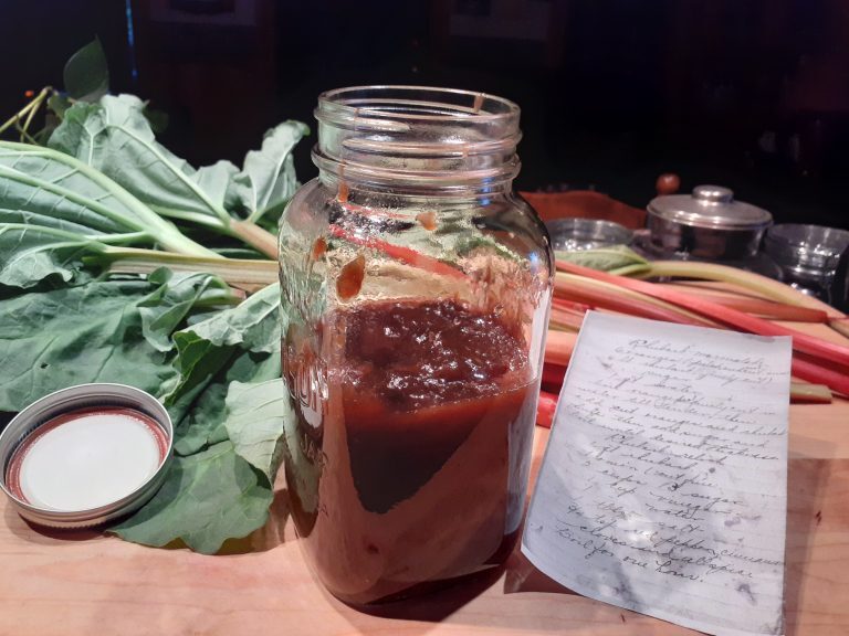 Making Freshly Picked Rhubarb Relish