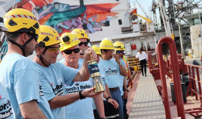 CSL Makes History by Carrying the Canada Games Torch on Board CSL St-Laurent