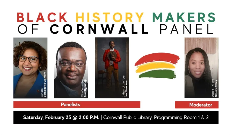 Black History Makers of Cornwall panel at the Library on February 25, 2023