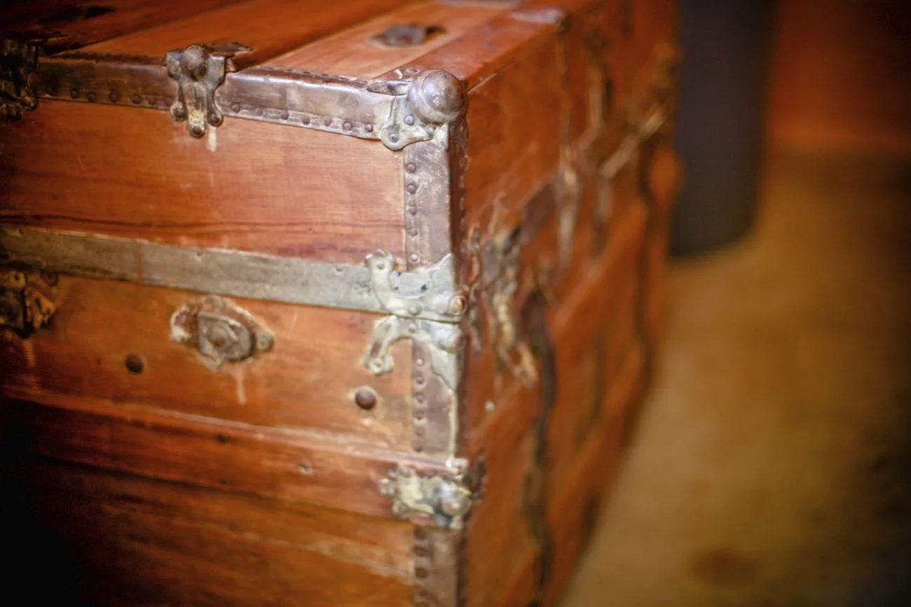 Antique wooden box furniture