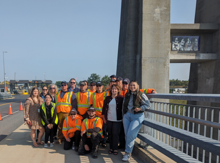 AKWESASNE ARTIST’S MURAL UNVEILED AT SEAWAY INTERNATIONAL BRIDGE