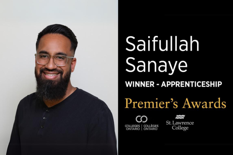 St. Lawrence College Graduate Wins Provincial Premier’s Award