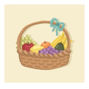 fruit basket, fruits, gift basket