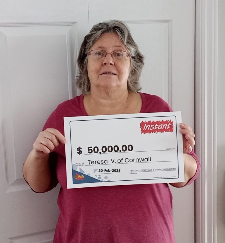 CORNWALL RESIDENT WINS $50,000 TOP PRIZE WITH