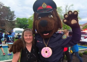 CPS Open House: what a great intro to New Mascot, Cst. Joy