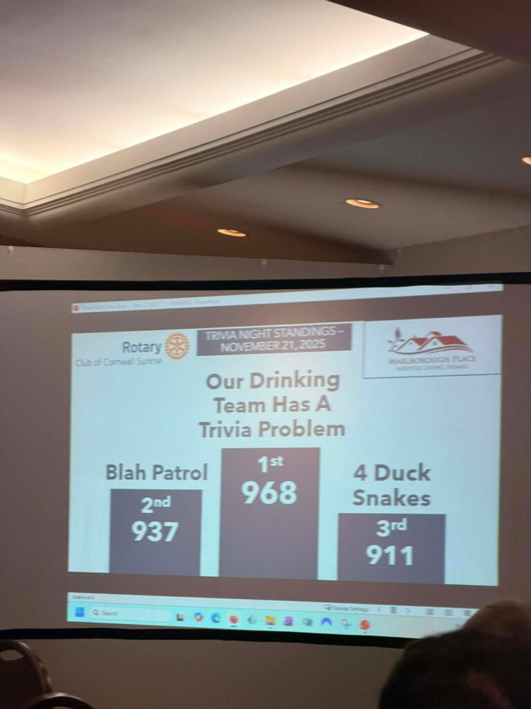 Sunrise Rotary Trivia Night