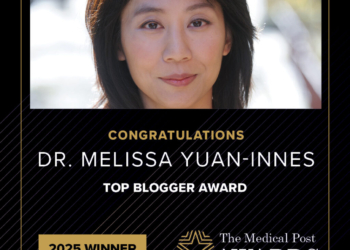 Local physician Dr. Melissa Yuan-Innes recognized with Medical Post Top Blogger Award